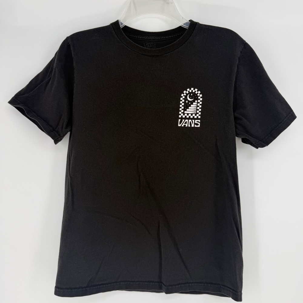 Vans youth Graphic T-Shirt Black Takin The High Road Moon Stars XL AXGK272